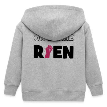On lâche rien ! - Veste à capuche enfant bio Stanley/Stella - gris chiné - Dos