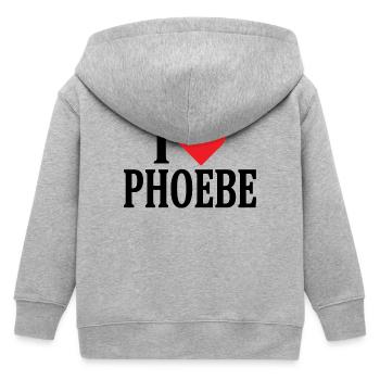 T-Shirt I love Phoebe T-Shirt Geschenkidee - Kinder Organic Kapuzenjacke Mini Cultivator von Stanley/Stella - Grau meliert - Hinten
