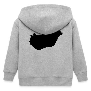 Ungarn Land - Kinder Organic Kapuzenjacke Mini Cultivator von Stanley/Stella - Grau meliert - Hinten