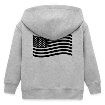 Utiliser des drapeaux - Veste à capuche enfant bio Stanley/Stella - gris chiné - Dos