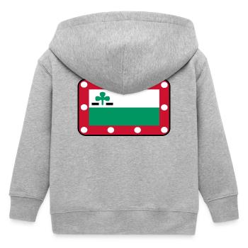 Meppeldag-Flaggenlogo – Urban Style - Kinder Organic Kapuzenjacke Mini Cultivator von Stanley/Stella - Grau meliert - Hinten