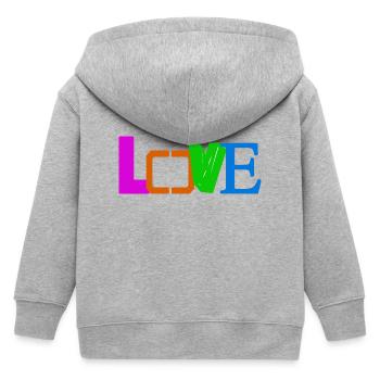 LIEBE - Kinder Organic Kapuzenjacke Mini Cultivator von Stanley/Stella - Grau meliert - Hinten