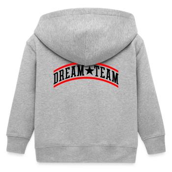 Dream Team Teamwork - Kinder Organic Kapuzenjacke Mini Cultivator von Stanley/Stella - Grau meliert - Hinten