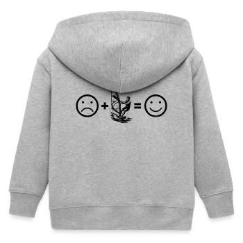Direkte Windsurfing Aussage - Kinder Organic Kapuzenjacke Mini Cultivator von Stanley/Stella - Grau meliert - Hinten