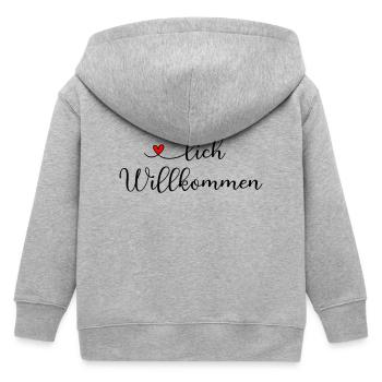 Herzlich Willkommen - Kinder Organic Kapuzenjacke Mini Cultivator von Stanley/Stella - Grau meliert - Hinten