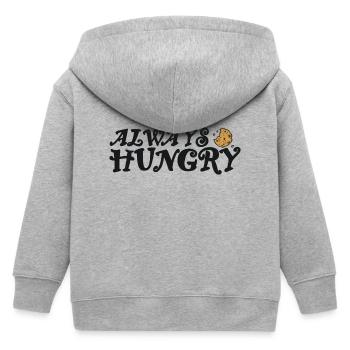 Always hungry mit Cookie - Kinder Organic Kapuzenjacke Mini Cultivator von Stanley/Stella - Grau meliert - Hinten