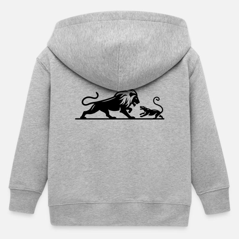 Lion 3 - Veste à capuche enfant bio Stanley/Stella - gris chiné