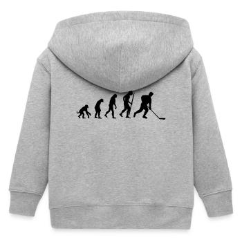 evolution of  hockey_ - Kinder Organic Kapuzenjacke Mini Cultivator von Stanley/Stella - Grau meliert - Hinten
