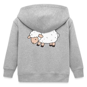 Schaf - Kinder Organic Kapuzenjacke Mini Cultivator von Stanley/Stella - Grau meliert - Hinten