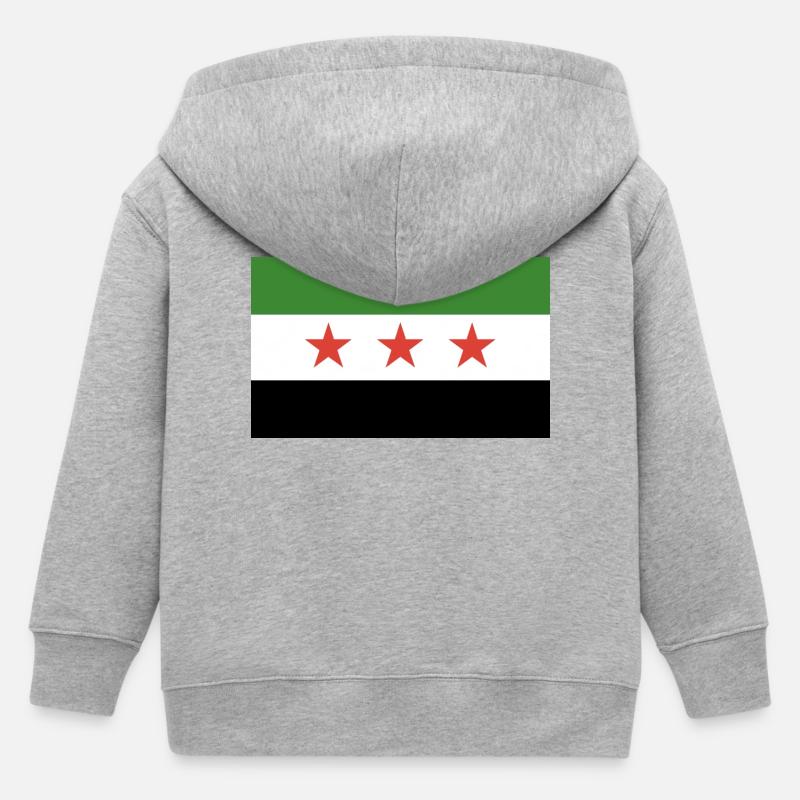 Drapeau syrien - Veste à capuche enfant bio Stanley/Stella - gris chiné