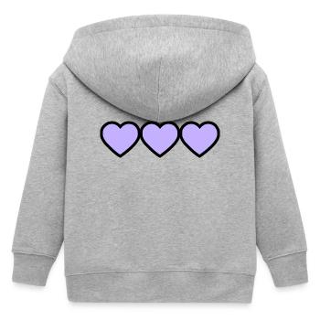 HERZ - Kinder Organic Kapuzenjacke Mini Cultivator von Stanley/Stella - Grau meliert - Hinten