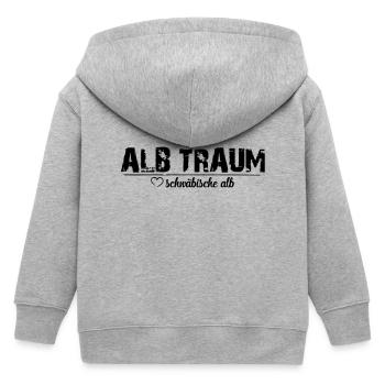 ALB TRAUM_ love schwäbische alb - Kinder Organic Kapuzenjacke Mini Cultivator von Stanley/Stella - Grau meliert - Hinten