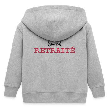 (Young) Retired - Kinder Organic Kapuzenjacke Mini Cultivator von Stanley/Stella - Grau meliert - Hinten