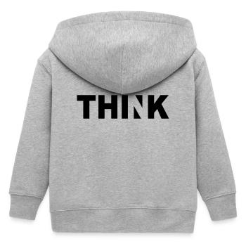 Think - Kids Organic Zip-up Hoodie by Stanley/Stella - heather grey - Back