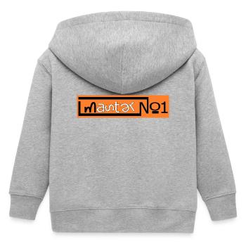 Meister Nummer Eins - Kinder Organic Kapuzenjacke Mini Cultivator von Stanley/Stella - Grau meliert - Hinten