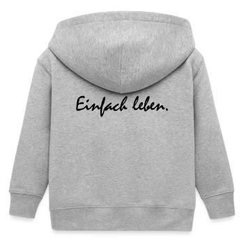 Einfach leben! - Kinder Organic Kapuzenjacke Mini Cultivator von Stanley/Stella - Grau meliert - Hinten
