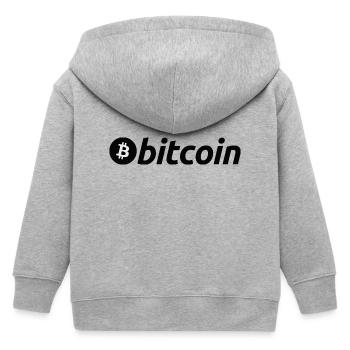 Satoshi Nakamoto - Kids Organic Zip-up Hoodie by Stanley/Stella - heather grey - Back