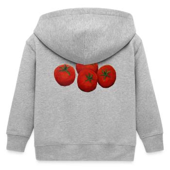Tomaten - Kinder Organic Kapuzenjacke Mini Cultivator von Stanley/Stella - Grau meliert - Hinten