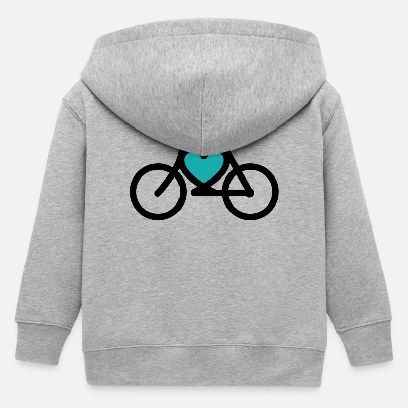 i ike mon vélo - Veste à capuche enfant bio Stanley/Stella - gris chiné