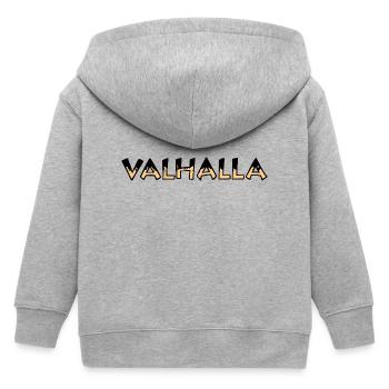 Valhalla Rune Gelb und Schwarz - Kinder Organic Kapuzenjacke Mini Cultivator von Stanley/Stella - Grau meliert - Hinten