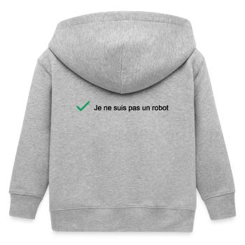 ICH BIN KEIN ROBOTER! (ES) - Kinder Organic Kapuzenjacke Mini Cultivator von Stanley/Stella - Grau meliert - Hinten