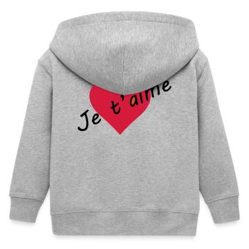Ich liebe dich - Kinder Organic Kapuzenjacke Mini Cultivator von Stanley/Stella - Grau meliert - Hinten