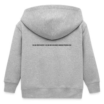 arrogant, fier, courageux, honnête, libre, patron, stupide - Veste à capuche enfant bio Stanley/Stella - gris chiné - Dos