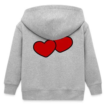 Herzen Paar Ehe - Kinder Organic Kapuzenjacke Mini Cultivator von Stanley/Stella - Grau meliert - Hinten