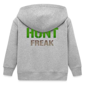 Typographie de la boule verte de Hunt Freak - Veste à capuche enfant bio Stanley/Stella - gris chiné - Dos