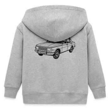 Wartburg 353 - Kinder Organic Kapuzenjacke Mini Cultivator von Stanley/Stella - Grau meliert - Hinten