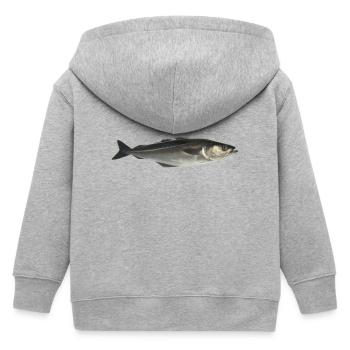 Fisch Pollack - Kinder Organic Kapuzenjacke Mini Cultivator von Stanley/Stella - Grau meliert - Hinten