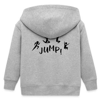 long jump - Kids Organic Zip-up Hoodie by Stanley/Stella - heather grey - Back