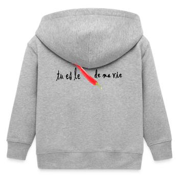 Piment Rouge Fort Piquant - Veste à capuche enfant bio Stanley/Stella - gris chiné - Dos