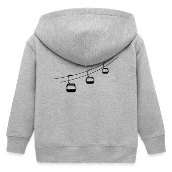 gondelbahn seilbahn gondel winter urlaub ferien sp - Kinder Organic Kapuzenjacke Mini Cultivator von Stanley/Stella - Grau meliert - Hinten
