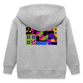 Nova Neon Geometrie - Kinder Organic Kapuzenjacke Mini Cultivator von Stanley/Stella - Grau meliert - Hinten