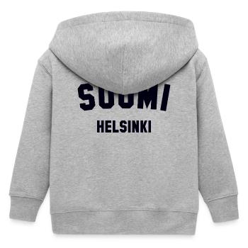 HELSINKI Suomi Finland - Kinder Organic Kapuzenjacke Mini Cultivator von Stanley/Stella - Grau meliert - Hinten