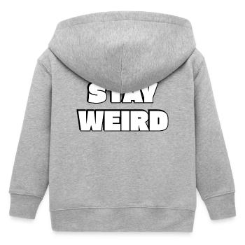 Restez Typographie Étrange et Audacieuse - Veste à capuche enfant bio Stanley/Stella - gris chiné - Dos