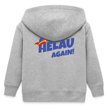 Helau again – Fasching Stil - Kinder Organic Kapuzenjacke Mini Cultivator von Stanley/Stella - Grau meliert - Hinten