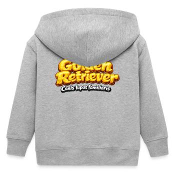 Golden Retriever – typografisches Design - Kinder Organic Kapuzenjacke Mini Cultivator von Stanley/Stella - Grau meliert - Hinten