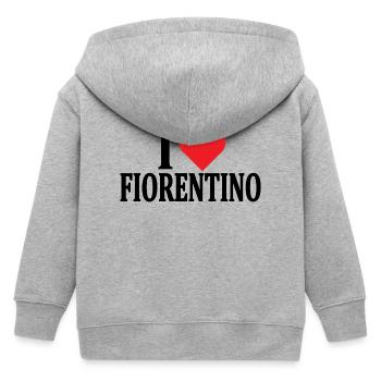 t-shirt I love Fiorentino t-shirt gift idea - Kids Organic Zip-up Hoodie by Stanley/Stella - heather grey - Back