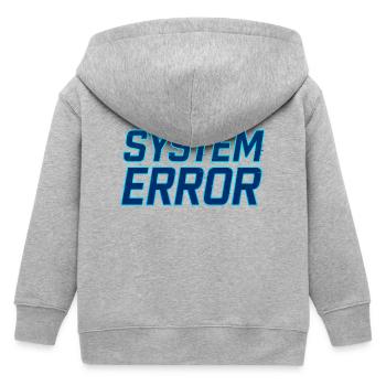 Systemfehler Glitch Design - Kinder Organic Kapuzenjacke Mini Cultivator von Stanley/Stella - Grau meliert - Hinten