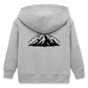Berge Wolken Gipfel - Kinder Organic Kapuzenjacke Mini Cultivator von Stanley/Stella - Grau meliert - Hinten