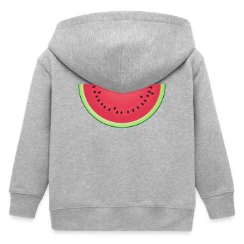 Saftige Wassermelonenscheibe - Kinder Organic Kapuzenjacke Mini Cultivator von Stanley/Stella - Grau meliert - Hinten