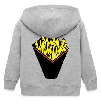 FRIED CONE - Kids Organic Zip-up Hoodie by Stanley/Stella - heather grey - Back