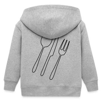 Couverts Fourchette Cuillère - Veste à capuche enfant bio Stanley/Stella - gris chiné - Dos