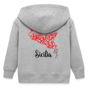 Sizilien Faden - Kinder Organic Kapuzenjacke Mini Cultivator von Stanley/Stella - Grau meliert - Hinten