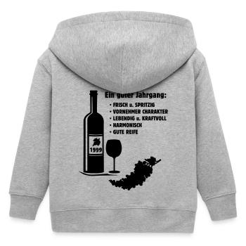 Geburtstag Jahrgang 1999 - Kinder Organic Kapuzenjacke Mini Cultivator von Stanley/Stella - Grau meliert - Hinten
