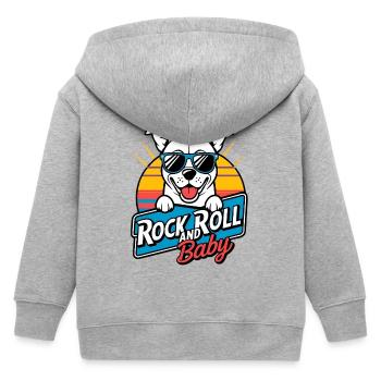 Rock and Roll Bébé chien - Veste à capuche enfant bio Stanley/Stella - gris chiné - Dos