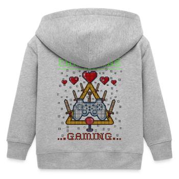 ugly Christmas - Kinder Organic Kapuzenjacke Mini Cultivator von Stanley/Stella - Grau meliert - Hinten