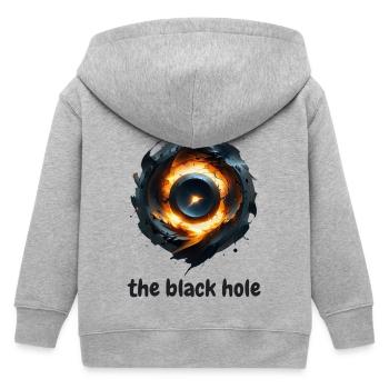 The Black Hole - Kids Organic Zip-up Hoodie by Stanley/Stella - heather grey - Back